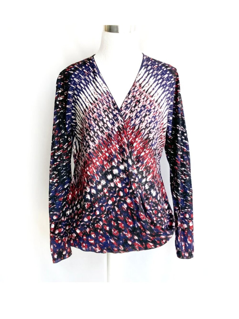 Nic + Zoe Cardigan 4-Way Linen Blend with Abstract Print